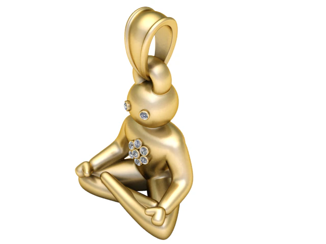 Vintage Chopard PANDANT 3D PRINTABLE MODAL 3D Print Model .c4d .max .obj .3ds .fbx .stl .blend 