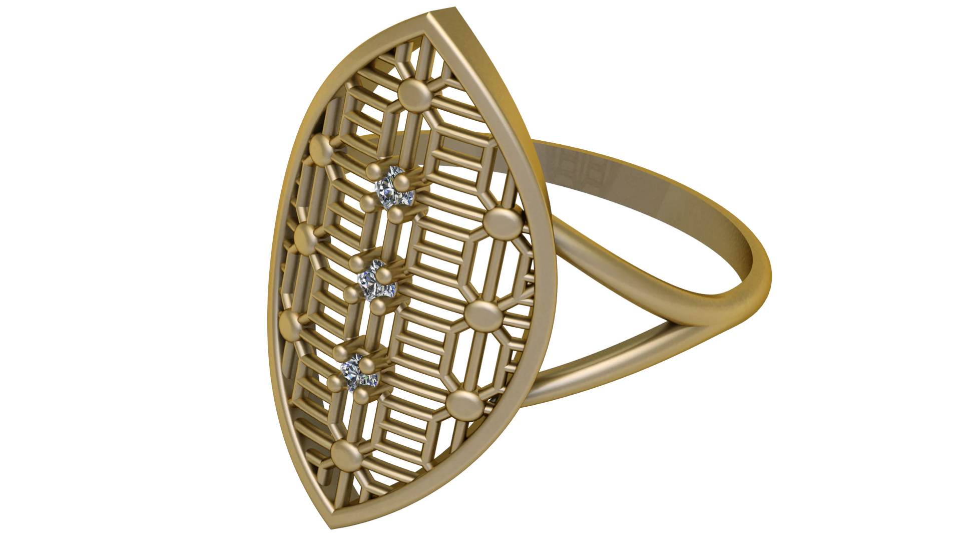 Stylish gold ring PANDANT 3D PRINTABLE MODAL 3D Print Model .c4d .max .obj .3ds .fbx .stl .blend
