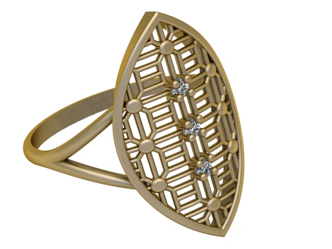 Stylish gold ring PANDANT 3D PRINTABLE MODAL 3D Print Model