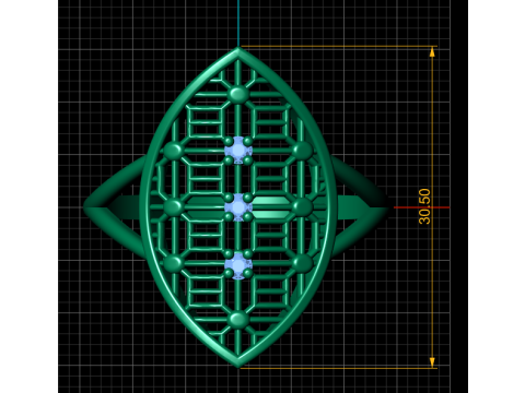 Stylish gold ring PANDANT 3D PRINTABLE MODAL 3D Print Model