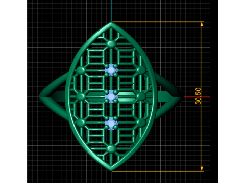 Stylish gold ring PANDANT 3D PRINTABLE MODAL 3D Print Model