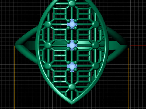 Stylish gold ring PANDANT 3D PRINTABLE MODAL 3D Print Model