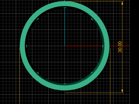 Round ring PANDANT 3D PRINTABLE MODAL 3Dプリントモデル