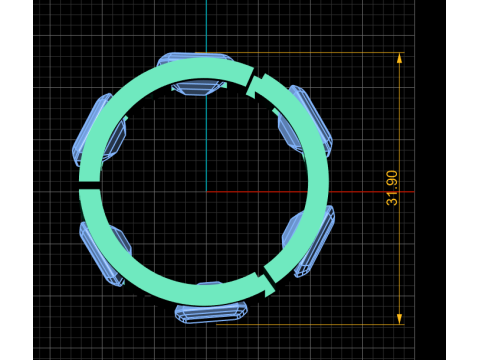 Mens Emerald ring PANDANT 3D PRINTABLE MODAL 3Dプリントモデル