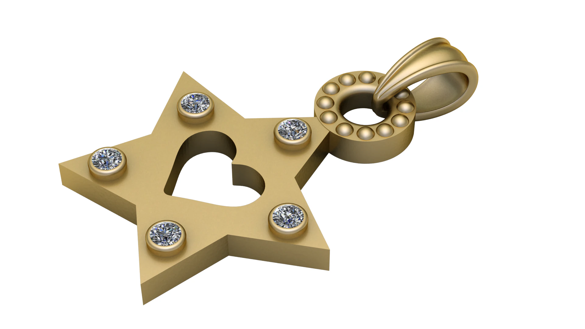 Stylish gold star PANDANT 3D PRINTABLE MODAL 3D Print Model .c4d .max .obj .3ds .fbx .stl .blend 