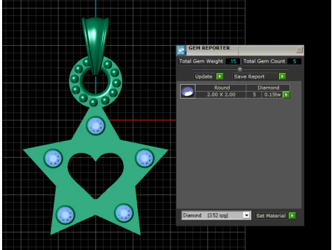 Stylish gold star PANDANT 3D PRINTABLE MODAL 3D Print Model