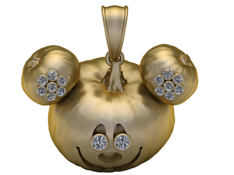 Archivo MICKEY MOUSE PANDANT 3D PRINTABLE MODAL 3D Print Model