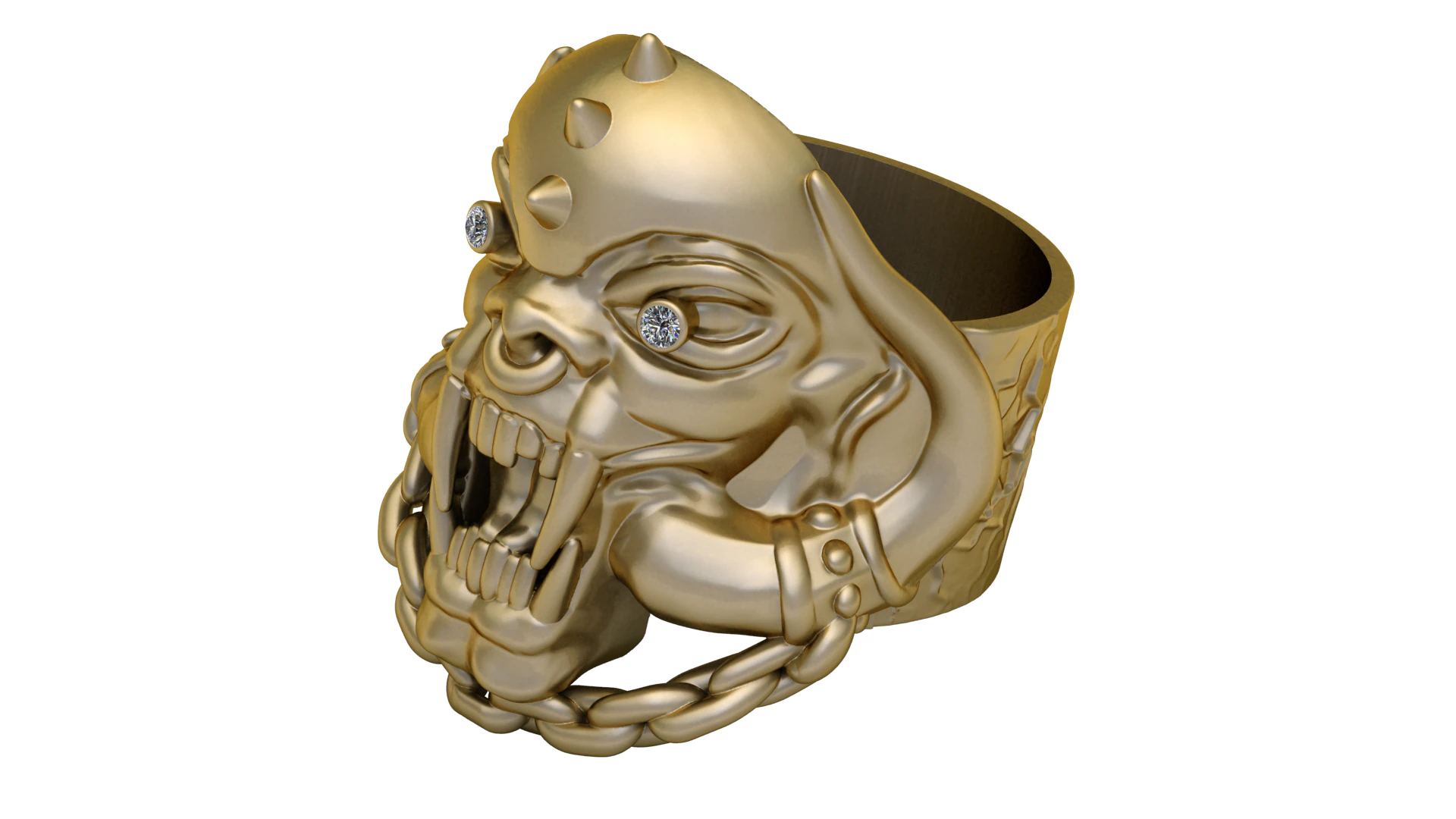 Skull ring PANDANT 3D PRINTABLE MODAL 3D Print Model .c4d .max .obj .3ds .fbx .stl .blend 