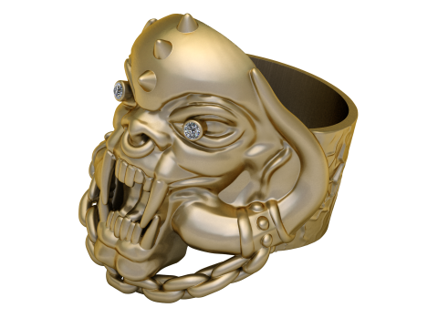 Skull ring PANDANT 3D PRINTABLE MODAL 3D प्रिंट मॉडल