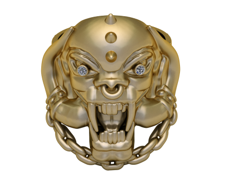 Skull ring PANDANT 3D PRINTABLE MODAL 3D प्रिंट मॉडल