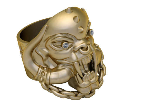 Skull ring PANDANT 3D PRINTABLE MODAL 3D प्रिंट मॉडल