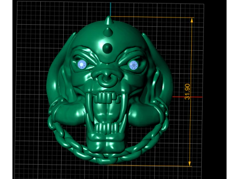 Skull ring PANDANT 3D PRINTABLE MODAL 3D Print Model