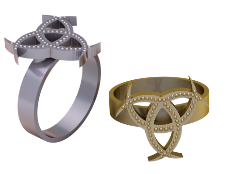 Buy Gold Rings PANDANT 3D PRINTABLE MODAL Modèles 3D en vedette