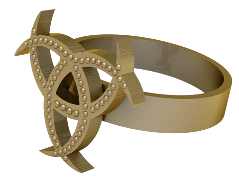 Buy Gold Rings PANDANT 3D PRINTABLE MODAL 3D 打印模型