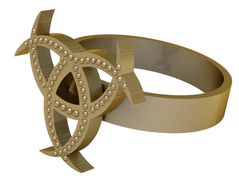 Buy Gold Rings PANDANT 3D PRINTABLE MODAL 3D Print Model