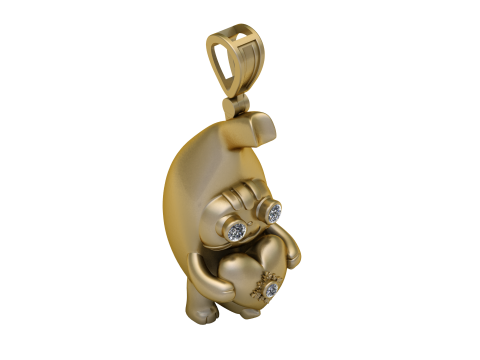 TREADY CUTE PENDANT 3D PRINTABLE MODEL 3D 打印模型
