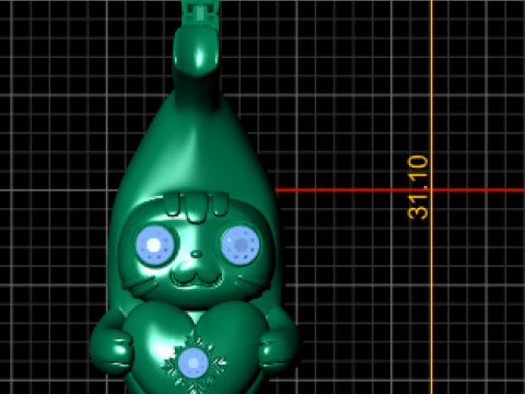 TREADY CUTE PENDANT 3D PRINTABLE MODEL 3D Print Model