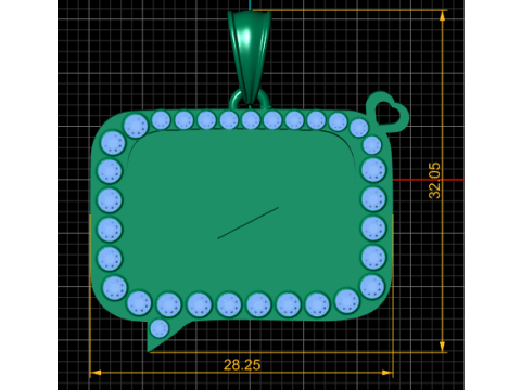 MOISSANITE Iced Youtube PANDANT 3D PRINTABLE MODAL Modelo de impresión 3D