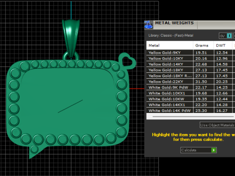 MOISSANITE Iced Youtube PANDANT 3D PRINTABLE MODAL Modelo de impresión 3D