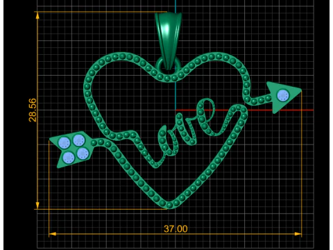Love PANDANT 3D PRINTABLE MODAL 3D Print Model