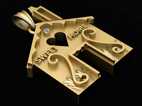 Home PANDANT 3D PRINTABLE MODA 3Dプリントモデル