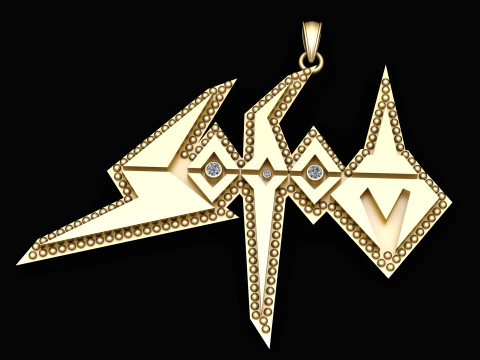 패션 레트로 펜던트 3D 프린트 가능 모델 3D 프린트 모델