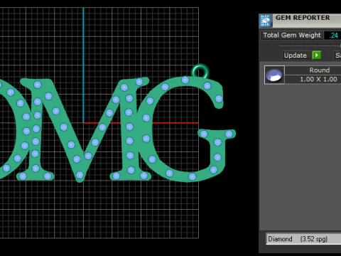 钻石 OMG 吊坠 3D 打印模型