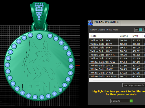 Iced Out Wolf Head Necklaces pendant 3D Print Model