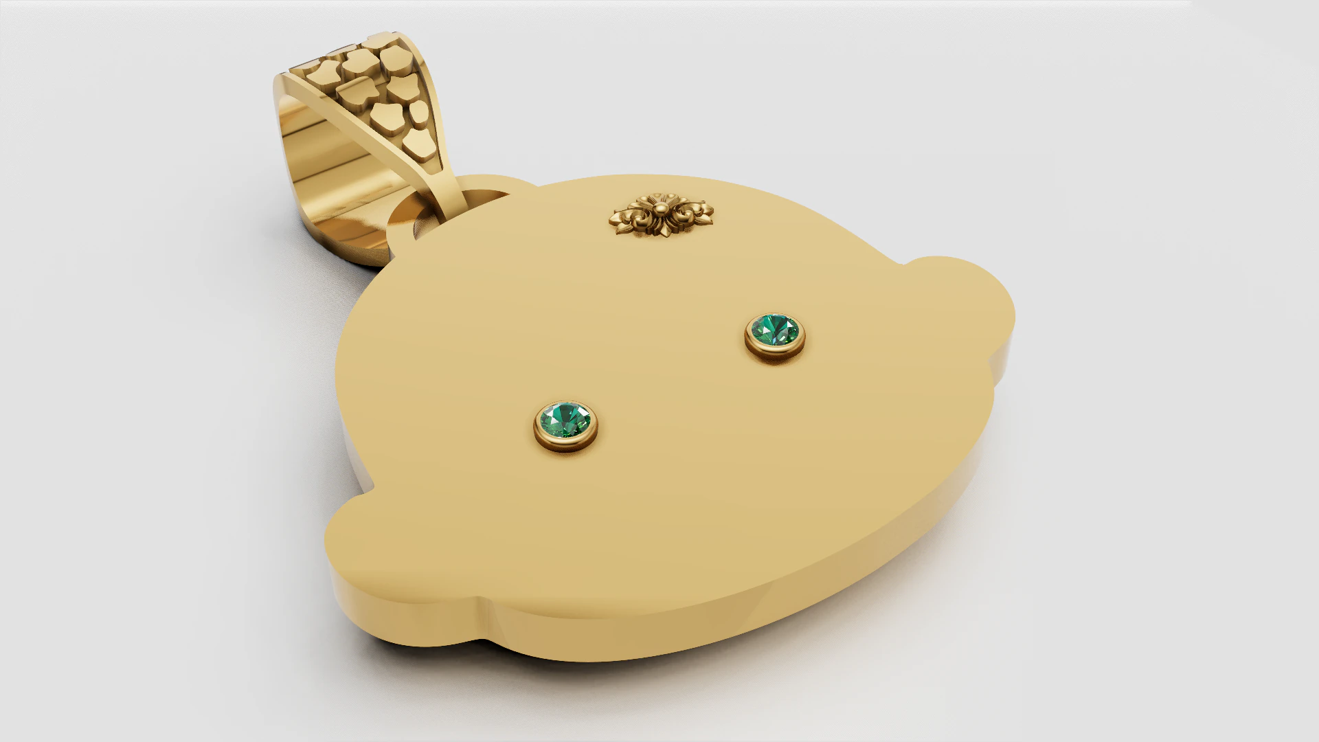DIAMOND PENDANT GOLD 3D Print Model .c4d .max .obj .3ds .fbx .stl .blend