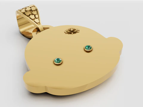 PENDENTIF DIAMANT OR Modèles 3D en vedette