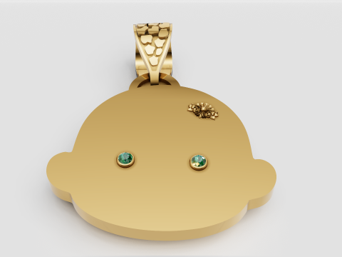 DIAMOND PENDANT GOLD Modello di stampa 3D