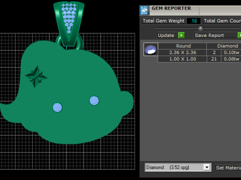 Handmade Pomegranate Jewelr pendant 3Dプリントモデル