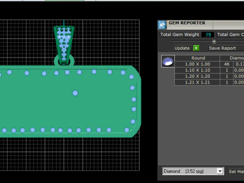 Raw Pave Diamond Seahawk Pendant 3D Print Model