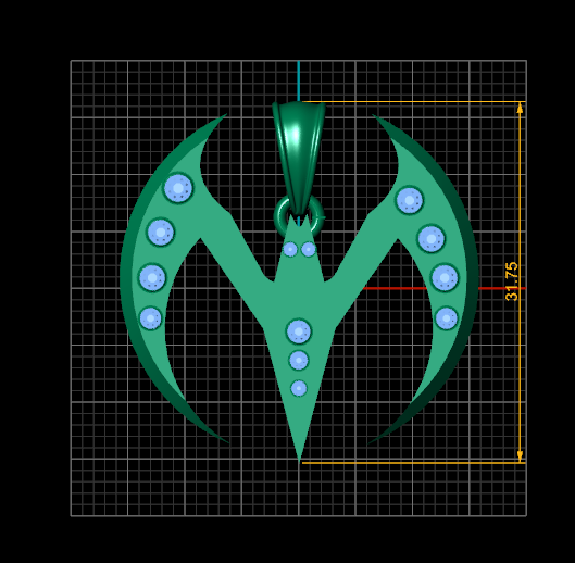 Capricorn Garnet Diamond Pendant Modello di stampa 3D .c4d .max .obj .3ds .fbx .stl .blend
