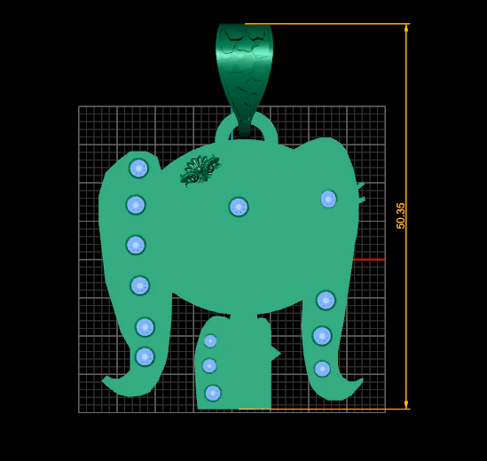 Custom Cute Anime Fire pendant 3D Print Model .c4d .max .obj .3ds .fbx .stl .blend