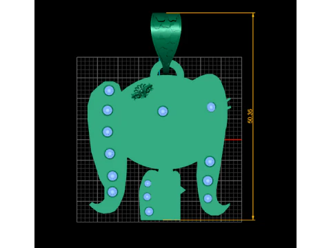 Pingente de fogo de anime fofo personalizado Modelo de Impressão 3D