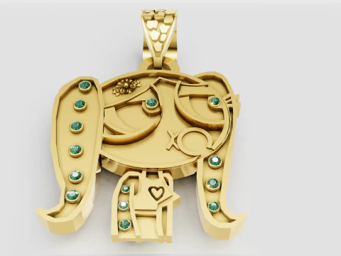 Custom Cute Anime Fire pendant 3D Print Model