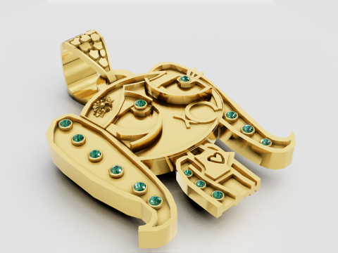 Custom Cute Anime Fire pendant 3D Принт Модель