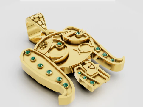 Custom Cute Anime Fire pendant 3D Print Model