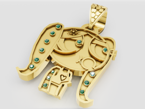 Custom Cute Anime Fire pendant 3D Принт Модель