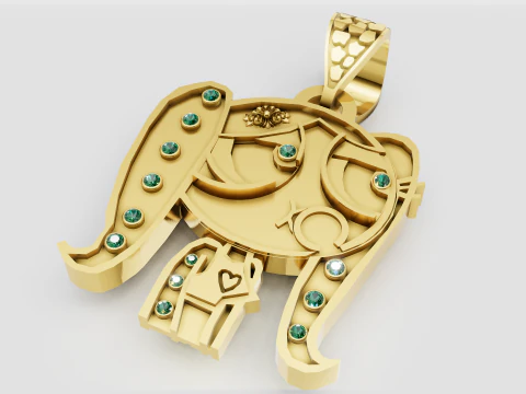 Custom Cute Anime Fire pendant 3D Print Model