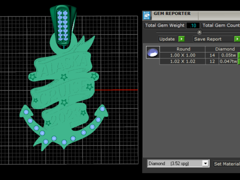 黄金阿拉斯加游轮吊坠 3D 打印模型