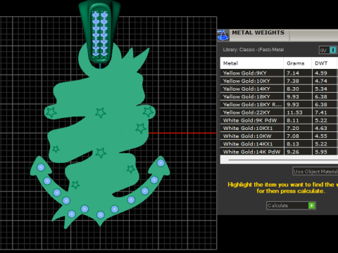 黄金阿拉斯加游轮吊坠 3D 打印模型