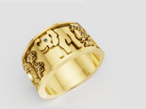 A Elephant ring pendant Modelo de impresión 3D