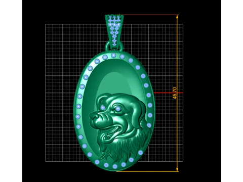 Dog Pendant Necklace charm bracelet PENDANT 3D Print Model