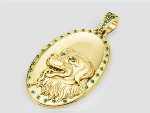 Dog Pendant Necklace charm bracelet PENDANT 3D Print Model