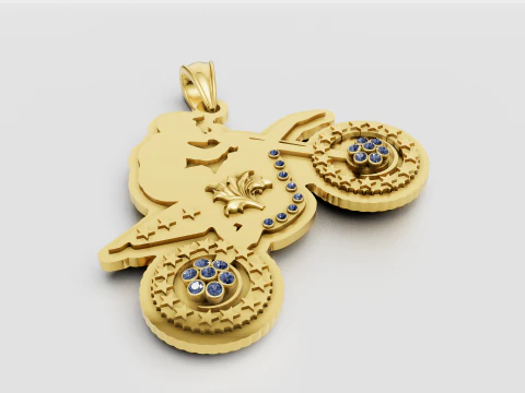 Shop High-Quality Motorcycle Pendants for Bikers PENDANT 3D Print Model