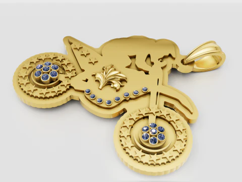 Shop High-Quality Motorcycle Pendants for Bikers PENDANT 3D Print Model