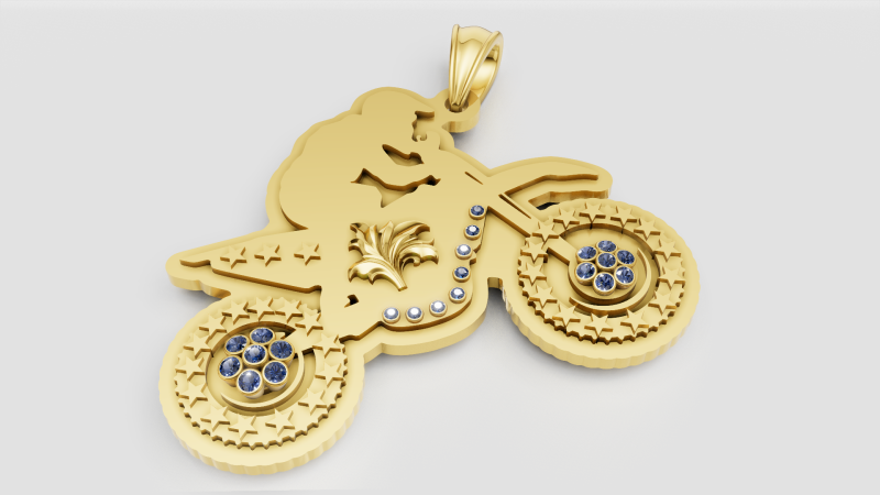 Shop High-Quality Motorcycle Pendants for Bikers PENDANT Model Cetak 3D .c4d .max .obj .3ds .fbx .stl .blend