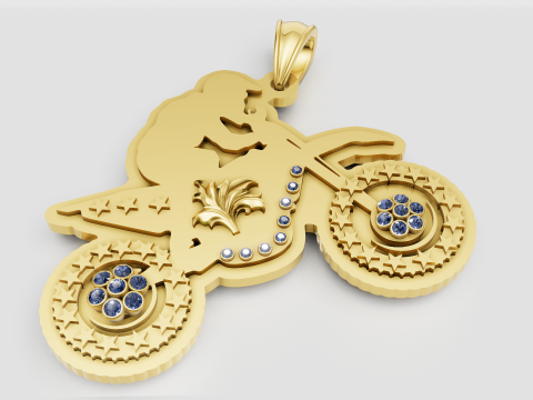 Shop High-Quality Motorcycle Pendants for Bikers PENDANT 3D Print Model
